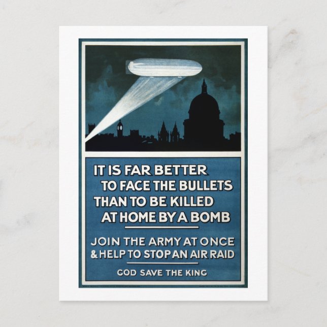 Cartão Postal Recrutamento do Exército da Segunda Guerra Mundial (Frente)