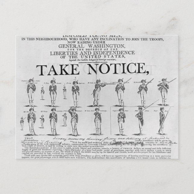 Cartão Postal Recrutamento do Exército dos EUA Mostrando Várias  (Frente)