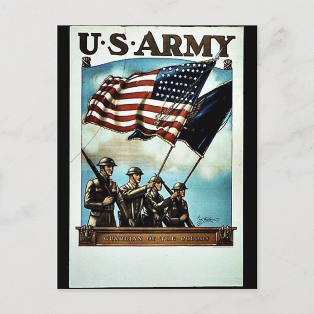 Cartão Postal Recrutamento do Exército Wwii (Frente)