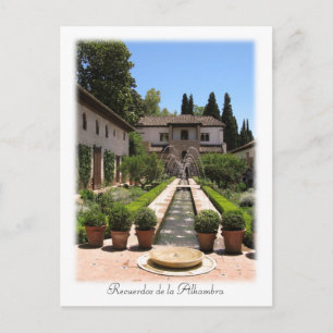 Cartão Postal Recuerdos de la Alhambra