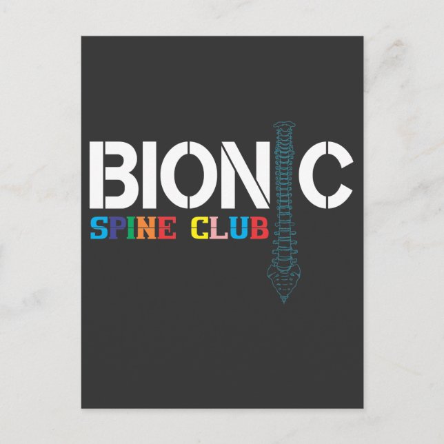 Cartão Postal Recuperação de Cirurgia na Coluna Fusão Espinhal F (Frente)