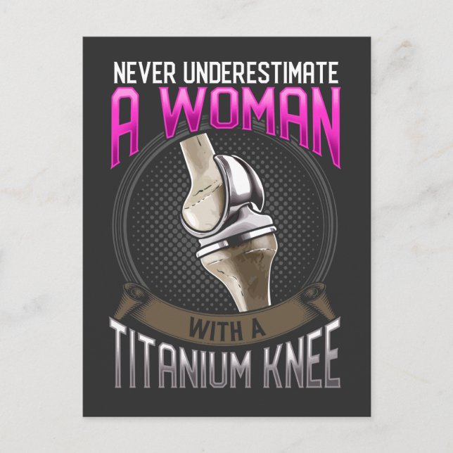 Cartão Postal Recuperação Divertida de Cirurgia de Joelho Hospit (Frente)