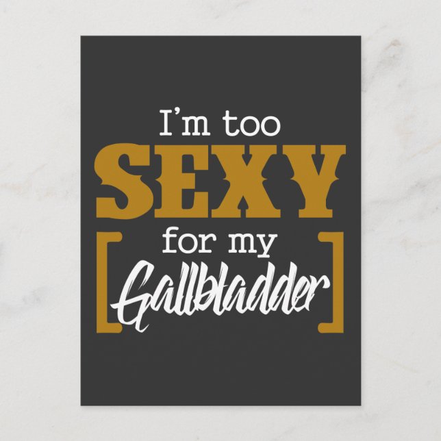 Cartão Postal Recuperação Divertida de Cirurgia de Vesícula Bili (Frente)