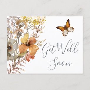 Cartão Postal Recupere-se Logo Flor Silvestre Aquarela