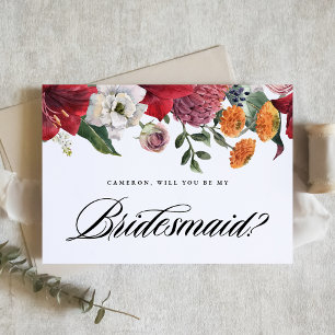 Cartão Postal Red Amaryllis Floral, Você Será A Minha Porta-Po