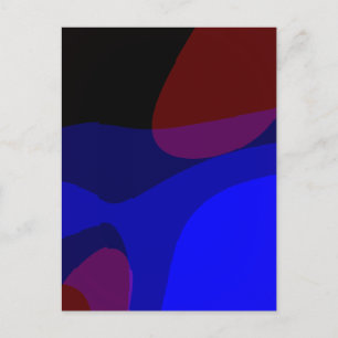 Cartão Postal Red And Blue Abstrato Art 601