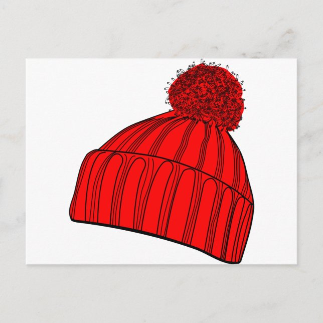 Cartão Postal Red Beanie (Frente)