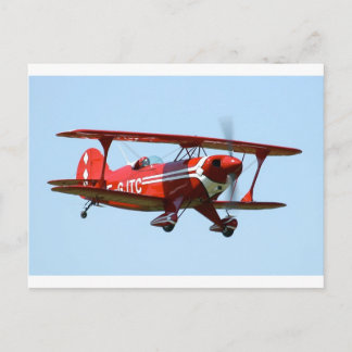 Cartão Postal Red Biplane