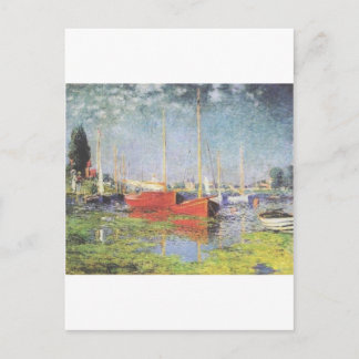 Cartão Postal Red Boats, Argenteuil, Claude Monet