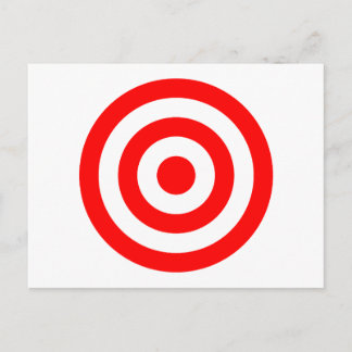 Cartão Postal Red Bullseye Target
