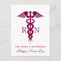 Red Caduceus Nurse Símbolo Médico