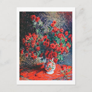 Cartão Postal Red Chrysanthemum, Monet