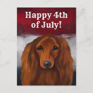 CARTÃO POSTAL RED DACHSHUND