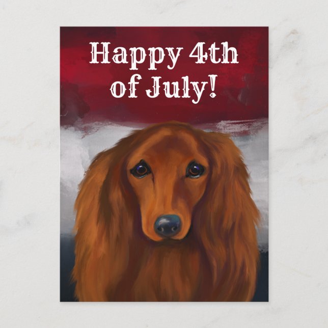 CARTÃO POSTAL RED DACHSHUND (Frente)