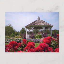 Cartão Postal Red Flower Garden Gazebo, Mark Edward Westerfield