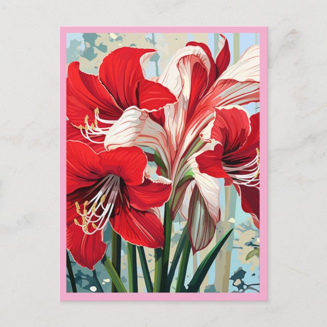 CARTÃO POSTAL RED FLOWERS #1 (Frente)