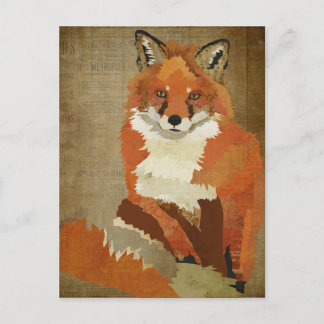 Cartão postal Red Fox Vintage