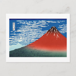 Cartão Postal Red Fuji Hokusai Japonês Belas Arte