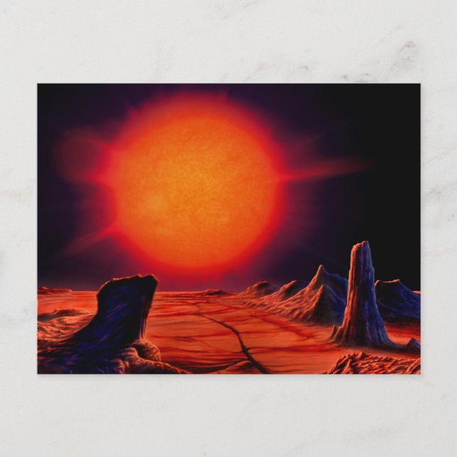 Cartão Postal Red giant Sun (Frente)