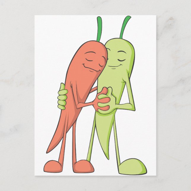 Cartão Postal Red Green Chili Amantes de Sweetarts (Frente)