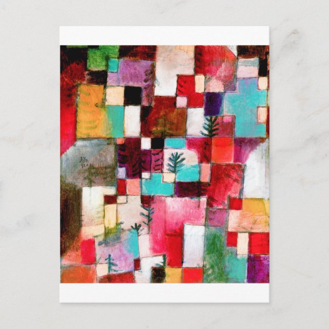 Cartão Postal Red Green e Violet, Paul Klee (Frente)