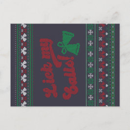 Cartão Postal Red Green Lick Minhas Bolas Feio Natal