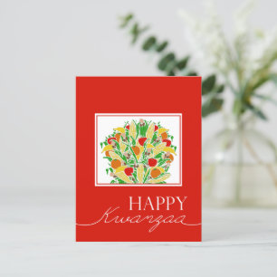 Cartão Postal Red Happy Kwanzaa