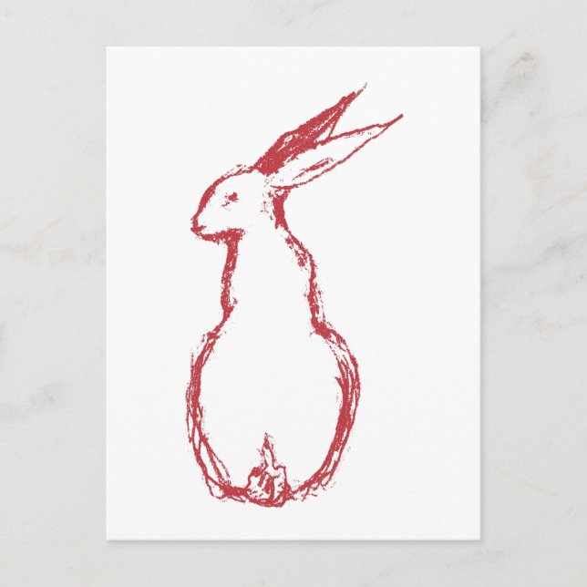 Cartão Postal Red Hare (Frente)