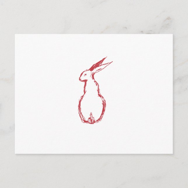 Cartão Postal Red Hare (Frente)