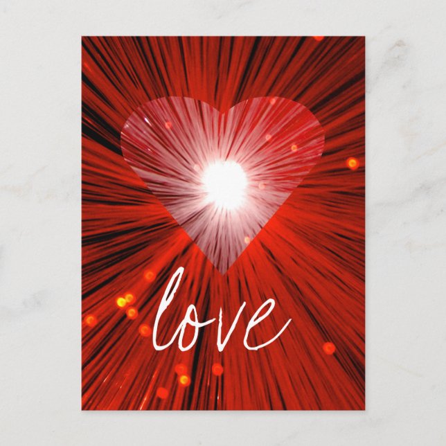 Cartão postal Red Heart 'Love' (Frente)