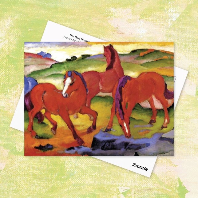 Cartão Postal Red Horses Franz Marc (Criador carregado)