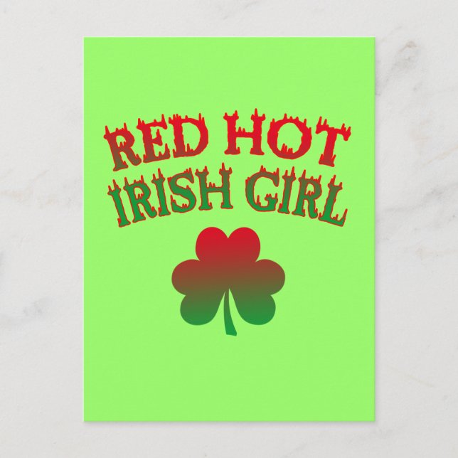Cartão Postal Red Hot Irish Girl (Frente)