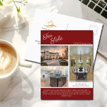 Cartão Postal Red House For Sale Imóveis Listing<br><div class="desc">Mostre sua lista neste cartão postal imobiliário moderno com sotaque vermelho. Envie estes cartões postais clássicos a potenciais clientes de compra de casa na sua área real. Personalize com o nome da sua empresa imobiliária e os detalhes de contato no verso. Desenhar de novos clientes mostrando essas fotos da casa...</div>