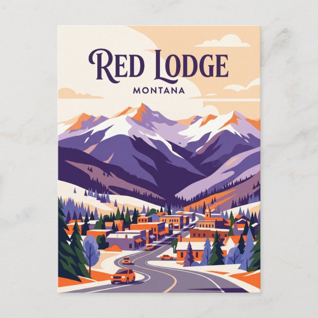 Cartão Postal Red Lodge EUA (Frente)