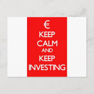 Cartão Postal Red Mantenha a calma e continue investindo