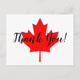 Cartão Postal Red Maple Leaf Obrigado