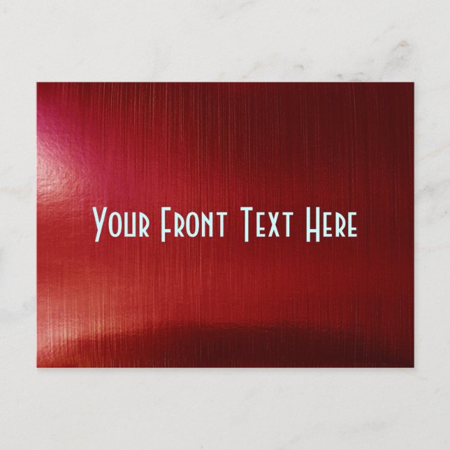 Cartão Postal Red Metalline Sheen (Frente)