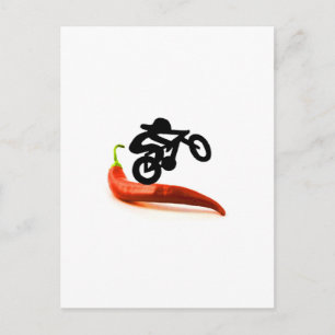 Cartão Postal Red Pepper Bike Rider