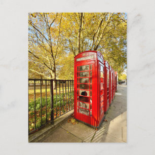 Cartão Postal Red phone box, London UK Postcard