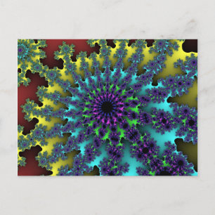 Cartão Postal Red Rainbow Burst