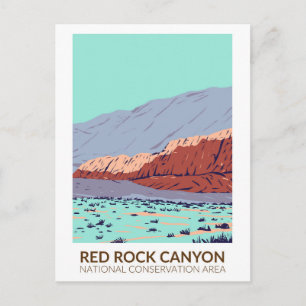 Cartão Postal Red Rock Canyon Área Nacional de Conservação Vi