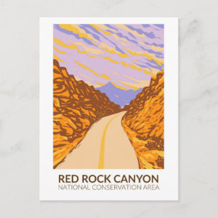 Cartão Postal Red Rock Canyon - estrada nacional de conservação