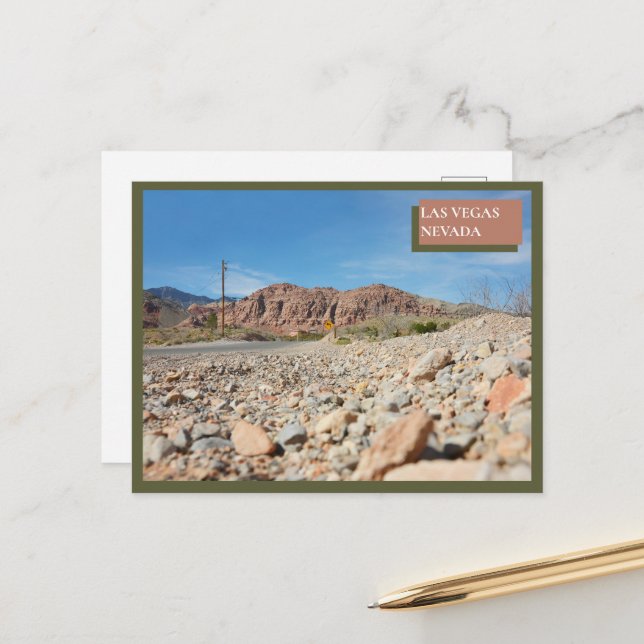 Cartão Postal Red Rock Canyon Nature Las Vegas Deserto De Nevada (Frente/Verso In Situ)