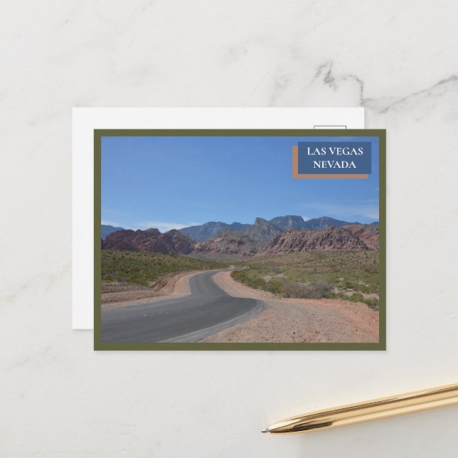 Cartão Postal Red Rock Canyon Nature Las Vegas Deserto De Nevada (Frente/Verso In Situ)