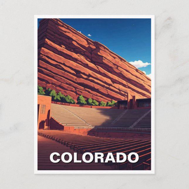 Cartão Postal Red Rocks Amphitheater Colorado (Frente)