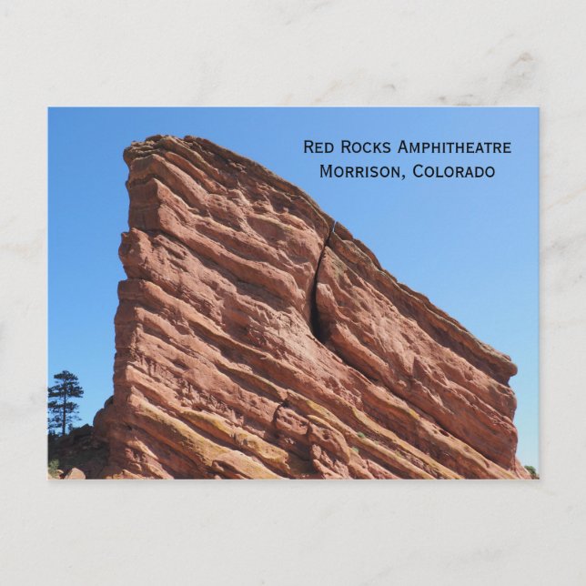 Cartão Postal Red Rocks Amphitheater Morrison, Colorado (Frente)