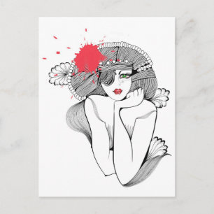Cartão Postal Red Splash