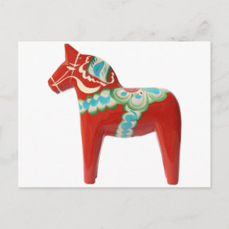 Cartão Postal Red Swedish Dala Horse