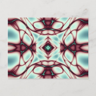 Cartão Postal Red Swirls Abstrato Art