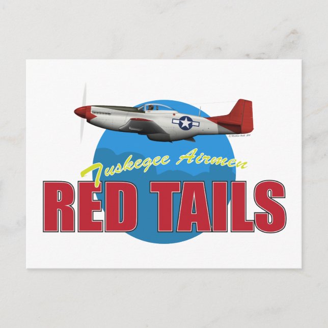 Cartão Postal Red Tails Tuskegee Airmen (Frente)